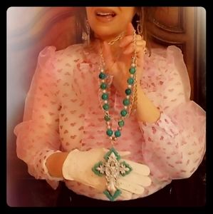 Cross medallion necklace with a Western flair